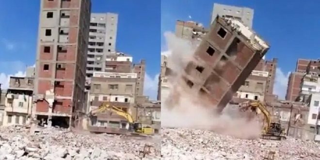 سقوط برج سكني جدة